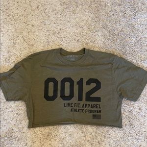 Live Fit. Apparel crop tee